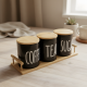 Porcelain Spice Jar Set - 3 Pcs